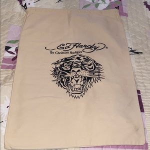 ED HARDY BEIGE DUST BAG